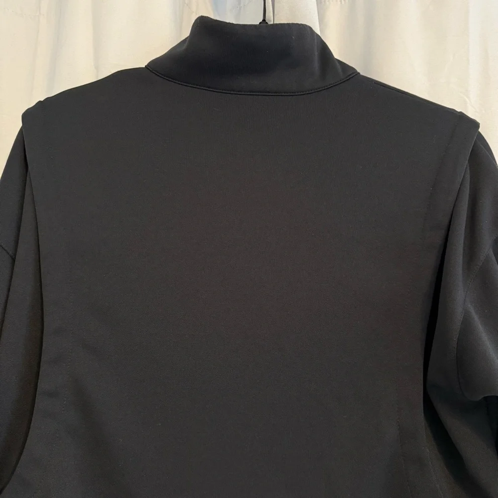 Nike Cropped Zip Up Jacket Black Lightweight Athleisure Gym Medium - Picture 8 of 11